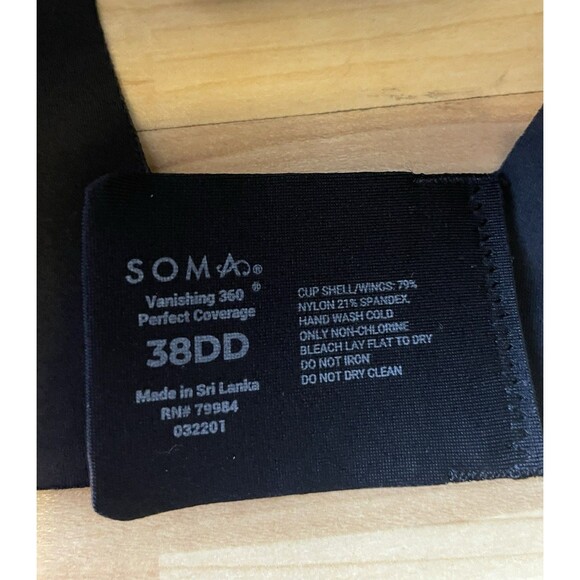 NWT Soma Vanishing 360 Perfect Coverage Bra Underwire Size 38DD - Picture 7 of 8